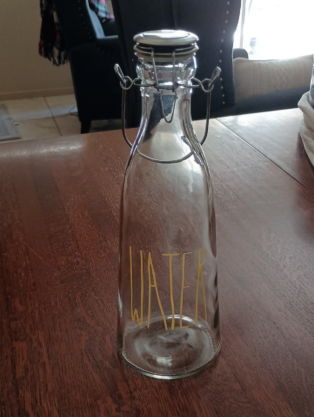 Threshold Clear Glass "Water" Farmhouse Style Container b550